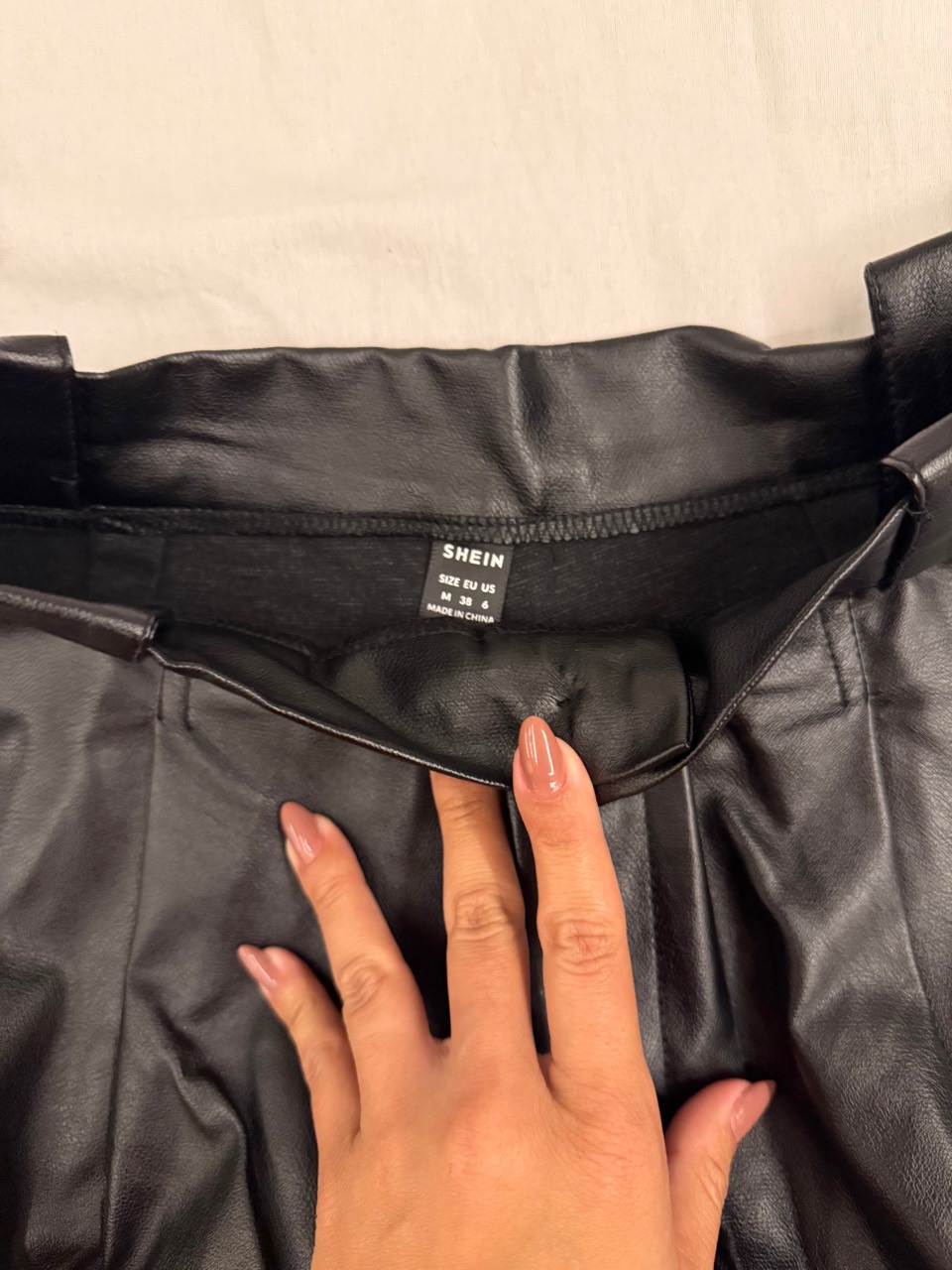 Short em PU preto SHEIN — foto 3