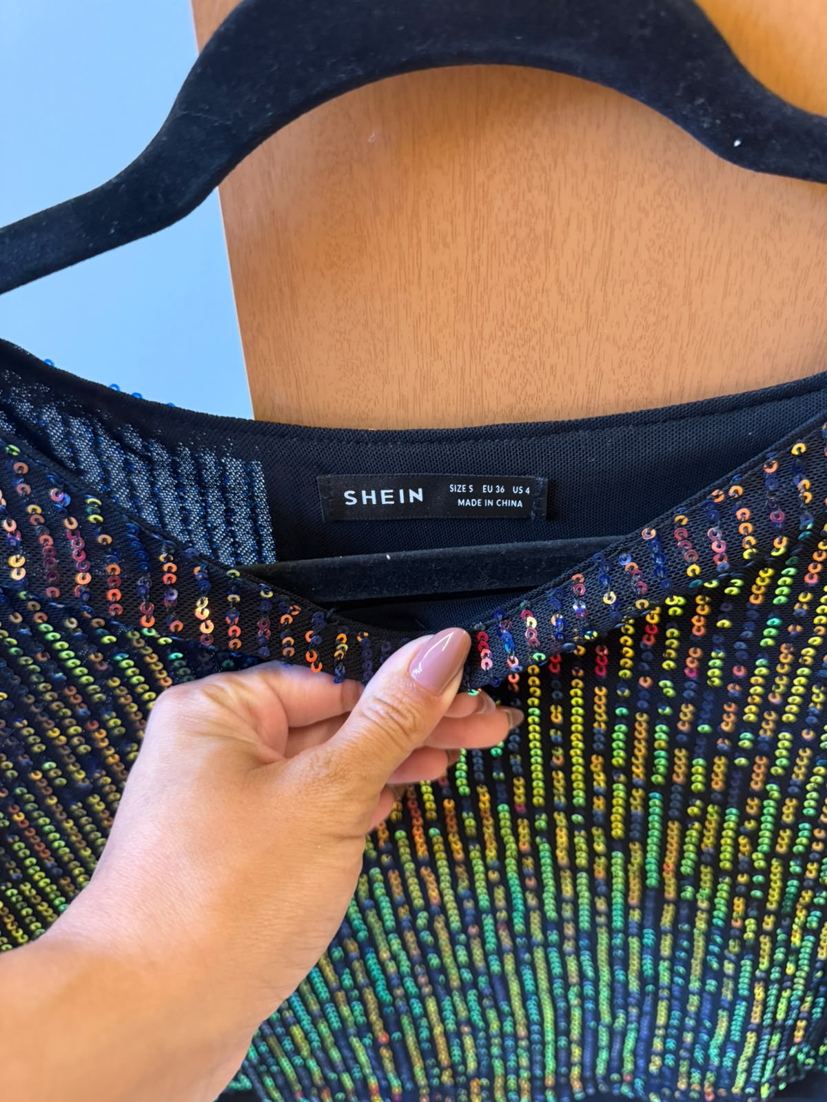 Cropped de lantejoulas SHEIN — foto 3