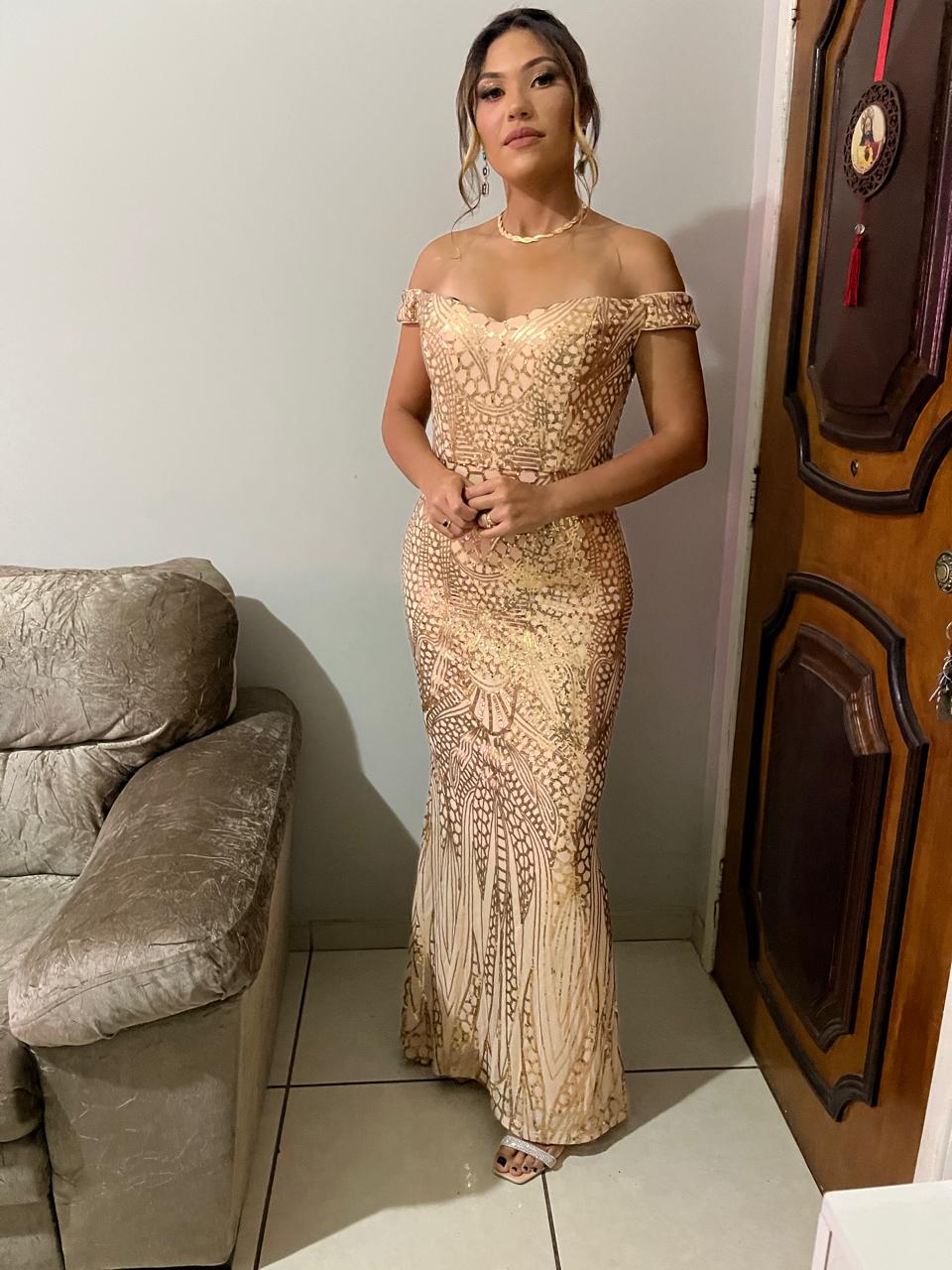Vestido longo de lantejoulas SHEIN — foto 1